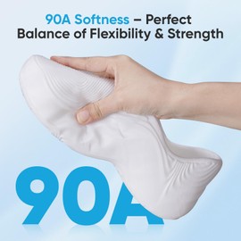 ERYONE TPU Filament 1.75mm +/-0.03mm, Flexible TPU 90A 3D Printer Filament 1kg Spool(2.2 lbs), Print with Most FDM 3D Printers, White