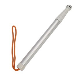 Zetiling Blind Cane, Telescopic Walking Stick, Silver, Reflective, Shockproof, Lightweight Metal, Secure & Stable, 4.2ft Extended, 11.4in Collapsed, Storage Bag Included