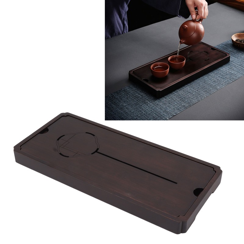 Chinese Water Storage Drainage Tea Tray Bamboo Simple Decorative Robust