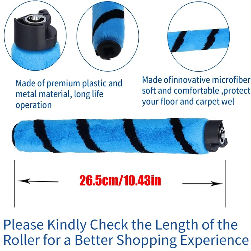 YIHAOSSING Vacuum Cleaner Roller Brush,Microfiber Soft Sweeper Roller Brush for