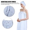 Bath Towel Wrap Coral Fleece Spa Women Adjustable Shower Wrap