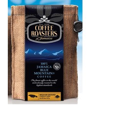 Jamaica Blue Mountain Coffee , Certified 100% Pure, Roasted Ground in a 1lb Sac