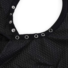 Betty Dain Seersucker Classic Barber Cutting/Styling Cape, Classic Style, Soft, Machine Washable Nylon Fabric, Repels Hair, Snap Closure at Neck, Solid Black, 45 x 54 inches