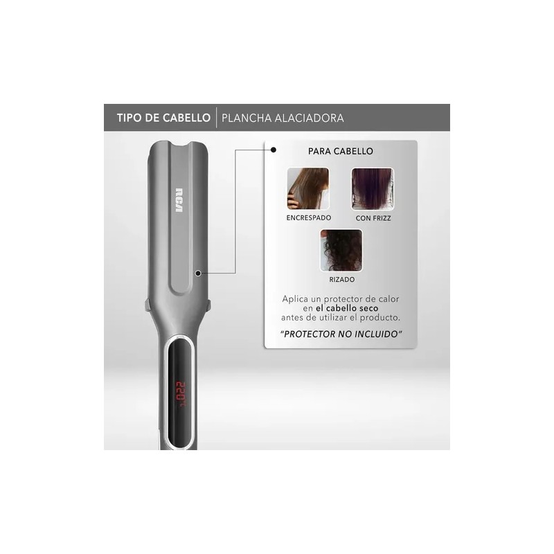 Rca Alaciadora Ceramica Ionica 6 Niveles Frizz Cero
