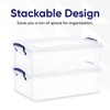 Superio Clear Storage Box with Lid, 22 Quart Plastic Container