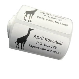 Custom Stickers, Giraff Return Address Labels, Address Stickers, Several Designs, 2x1 inch labels, Several Font Choices