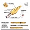 Step Drill Bits Set Titanium Coated 3 PCS HSS 28