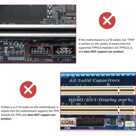 NewHail TPM2.0 Module TPM SPI 12Pin Module with infineon SLB 9670 for Gigabyte Motherboard