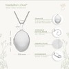 Amoonic Women's Locket Oval 925 Silver to Open, Chain 45-50