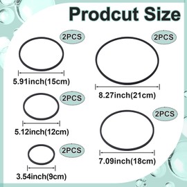 Isslly 10PCS Fish Feeding Rings, 5 Sizes Oval Aquarium Floating Plant Barriers, Foam Fish Feeder Rings, Fish Tank Aquarium Accessories for Fish, Floating Plant - Black