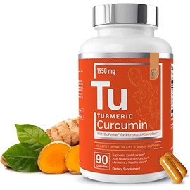 Curcumina de cúrcuma – Potente articulación, corazón y soporte cerebral – con bioperina para mayor absorción – Elementos esenciales | 1950 mg, 90 cáps