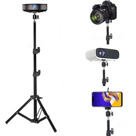 Coret Projector Tripod Stand, Portable Mount Floor Stand, Photography Light Stand, Outdoor Camera Tripod Stand with Ball Head for Projector,Camera, Webcam,Smartphone