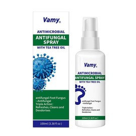 Vamy Foot Sanitizer Spray containing  Tea Tree Oil Contains natural tea tree oil and oregano leaf, aloe vera  longacting disinfectant antibacterial spray  Tinea pedis,fungal infection,burning,itching, dandruff