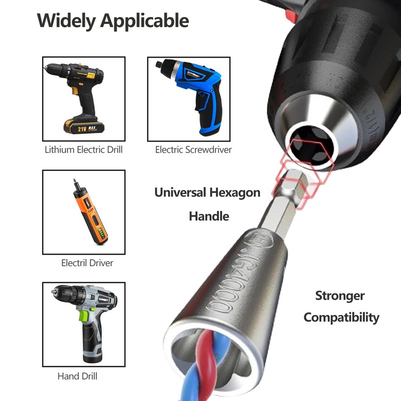 Wire Twister Tool for Drill, Premium Wire Nut Twister Connector,