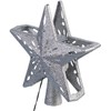 infactory Christmas Tree Toppers: LED Poinsettia Tree Topper with Projector,