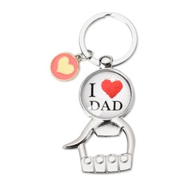 YALLNASL Bottle Opener Keychain for Dad Gifts from Daughter Son: I Love You Dad Key Chain, Beer Lover Gift Ideas