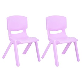 JOON Stackable Plastic Kids Learning Chairs, (2-Pack), 20.5x12.75X11 Inches, The Perfect Chair for Playrooms, Schools, Daycares and Home, Lilac