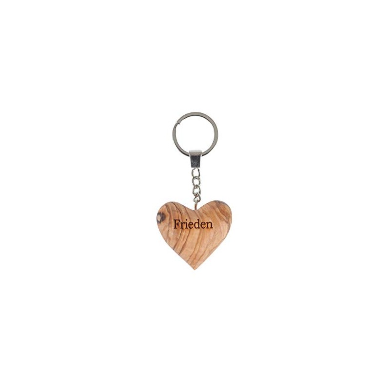 °* Key Ring Heart Olive Wood, brown