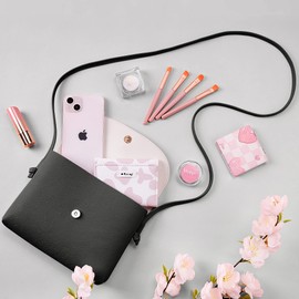 KALIDI Women's Shoulder Bag, Small, Cat Button, Cute, Fashionable Girls’ Bag, Simple, Mini Bag, Wallet, Smartphone Pouch, Waterproof, Crossbody Bag, Ultra-Lightweight, Present, School or Travel, Black