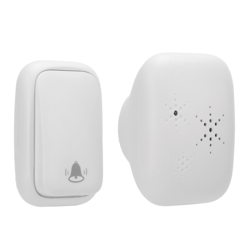 Self Generated Wireless Doorbell Set 38 Ringtones 4 Level Adjustable