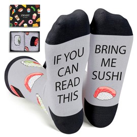 Zmart Funny Sushi Socks for Women - Sushi Gifts Teen Girl Gifts, if You Can Read This, Christmas Stocking Stuffers