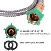 Metal Short Garden Hose 2 ft, Flexible Stainless Steel Garden