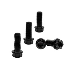 RISON Titanium Bolts M8*1.25 * 20 Torx Titanium Bolts for Motorcycles Hex Head Dual Drive black Titanium Flange Bolt Pack of 5