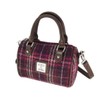 Glen Appin Harris Tweed 'Kilbride' Mini Bowling Tote Bag, 131 Purple Check