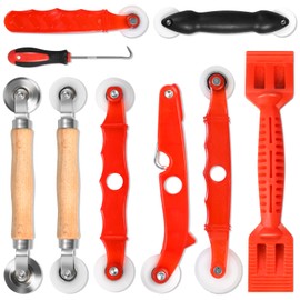 Screen Repair Tool,Window Roller,Spline Installer,9 in 1 Window Installation Tool,Screen Mouse Spline Roller for Installing & Replacing Window Patio Sliding Door (9 in 1)