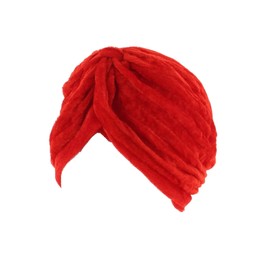 Topkids Accessories Velvet Hair Turban Head Wrap, Sleep Cap, Hair Scarf, Hair Towel, Chemo Headwear for Women UK, Head Scarf, Head Towel, Silk Hair Wrap for Sleeping (Red)