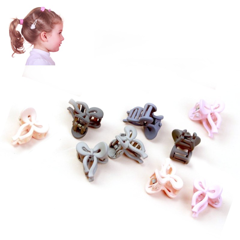 100pcs Small Hair Clips Bow Tie Flower Fruit Shaped Cute