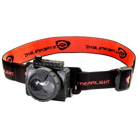Streamlight 61601 Double Clutch USB 125-Lumen Multi-Fuel LED Headlamp with Elastic Head Strap, Rubber Hard Hat Strap, and USB Cable, Black