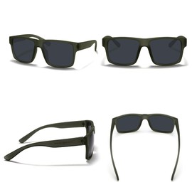 PRIVEL XXL Size Extra Large Square 157MM Polarized Sunglasses for Big Wide Heads Men TR90 Lightweight UV400 Glasses (PMX008P-7)