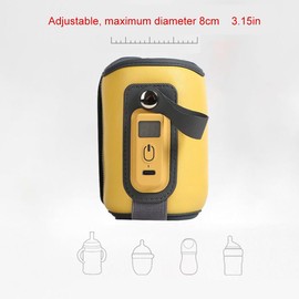 Flaschenwärmer Baby Unterwegs Tragbarer USB Fläschchenwärmer zur Temperaturerhaltung, Babyflaschenwärmer mit Temperatur Display,Erwärmung von Milch und Babynahrung, Baby Flaschenwärmer für Auto Reisen