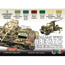 LifeColor Camouflage Set CS08 Italian WWII Regio Esercito Acrylic Paint Set 22ml