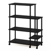 Furinno Turn-N-Tube 4-Tier Wide Toolless Multipurpose Printer Stand Display Storage