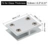 uxcell 180 Degree Glass Clamp, for 5-8mm Thick Adjustable Double