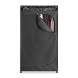 Whitmor Portable Clothes Closet - Freestanding Garment Organizer with Cover - 36 Inches Wide - Black