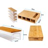 BAMBOO LAND Large bamboo cutting board with 4 trays/drawers/container and