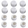 12Pcs 1/2 Inch PVC Cap, White PVC Pipe Fittings End