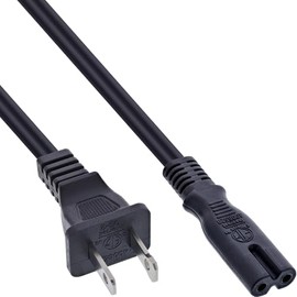 InLine 16650Y Power Cable USA to Euro 8 C7 Plug 0.5 m