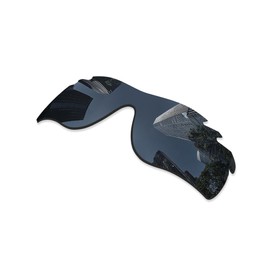 Combine8 2 Pieces Ploarized Replacement Lenses for Oakley RadarLock Path Vented/RadarLock Path Vented Asian Fit (AF) OO9206 Sunglasses - Black + Silver Titanium