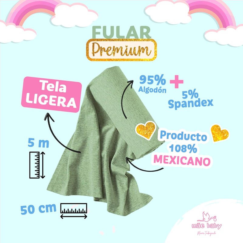 Mãe Baby Fular para bebé | Algodón Premium Fresco |