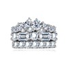 Gobaalele Cubic Zirconia Wedding Band Set Eternity Rings 5A Grade