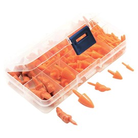 POFET 160pcs Plastic Long Safety Noses for Christmas Snowman, Miniature Orange Resin Carrot Noses for Crafting, Creating and Embellishing