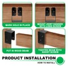 Andorm 2 Pack 4X6 Concealed Joist Hanger Bracket for Wood,