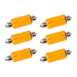 AKF Set of 6 Festoon Bulbs 6 V 18 W Orange 15 x 44 mm