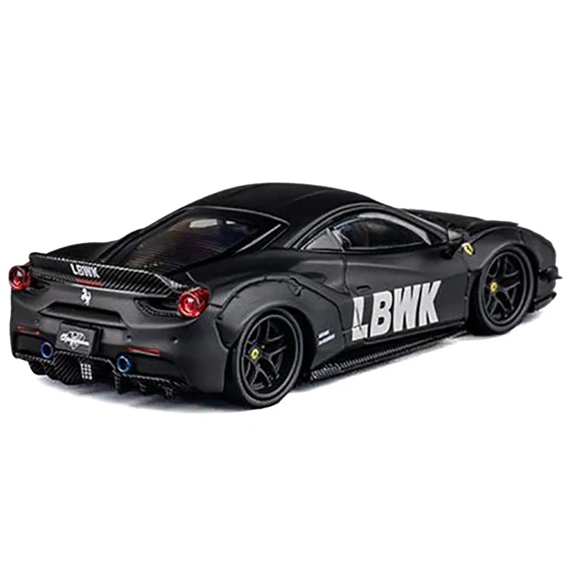 DCD LB Works 488 LBWK Diecast Model Car Matt Black