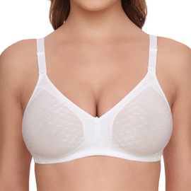 Susa Women's Non WirDD Bra White Weiß (003) 36D (Brand size : 80D)