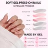 Findigit Press On Nails Short Almond - Full Cover Press